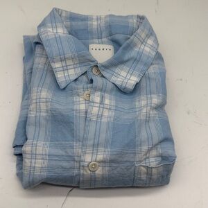 Sandro Light Blue Checkered Shirt
